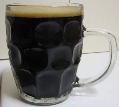 A glass of Black Widow